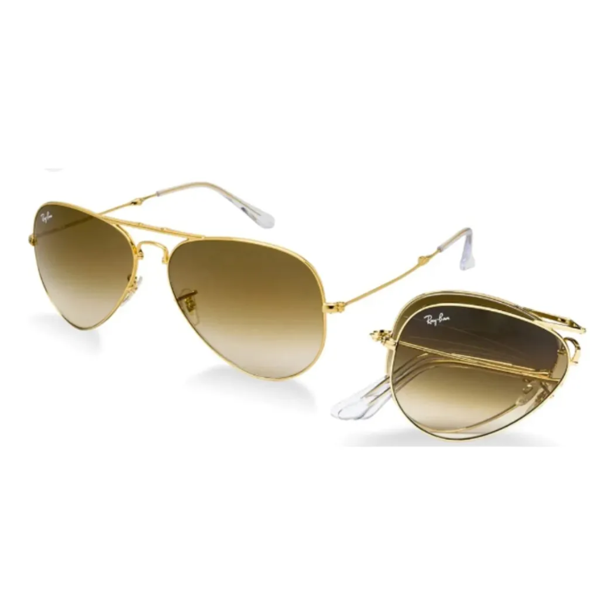 Lentes aviador dorado/marron con degrade