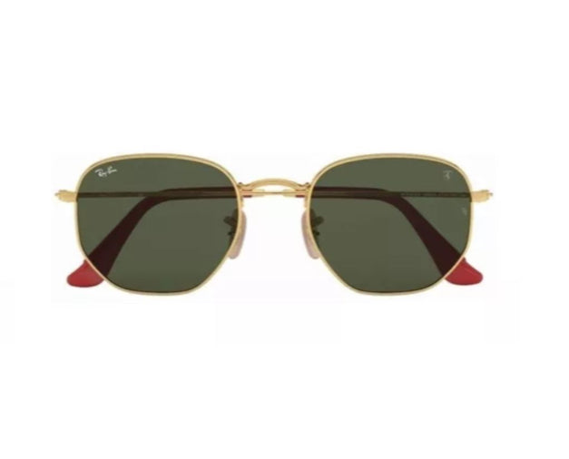 ferrari hexagonal gold green patilla punta roja