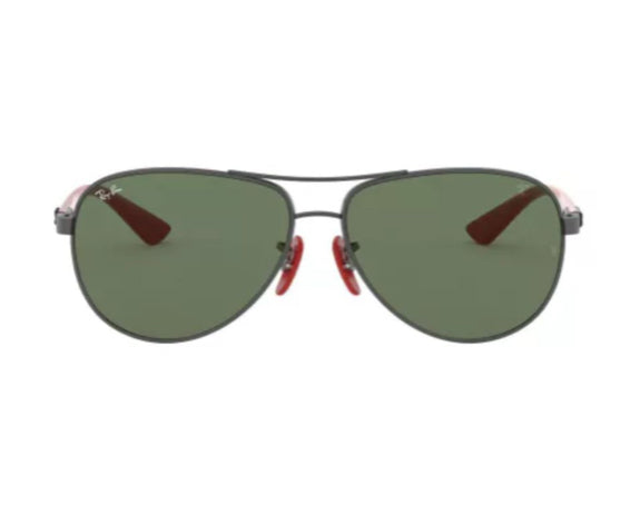 ferrari aviator fibra carbono gunmetal gre en patilla punta roja