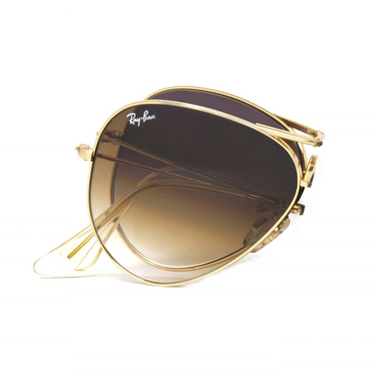 Lentes aviador dorado/marron con degrade