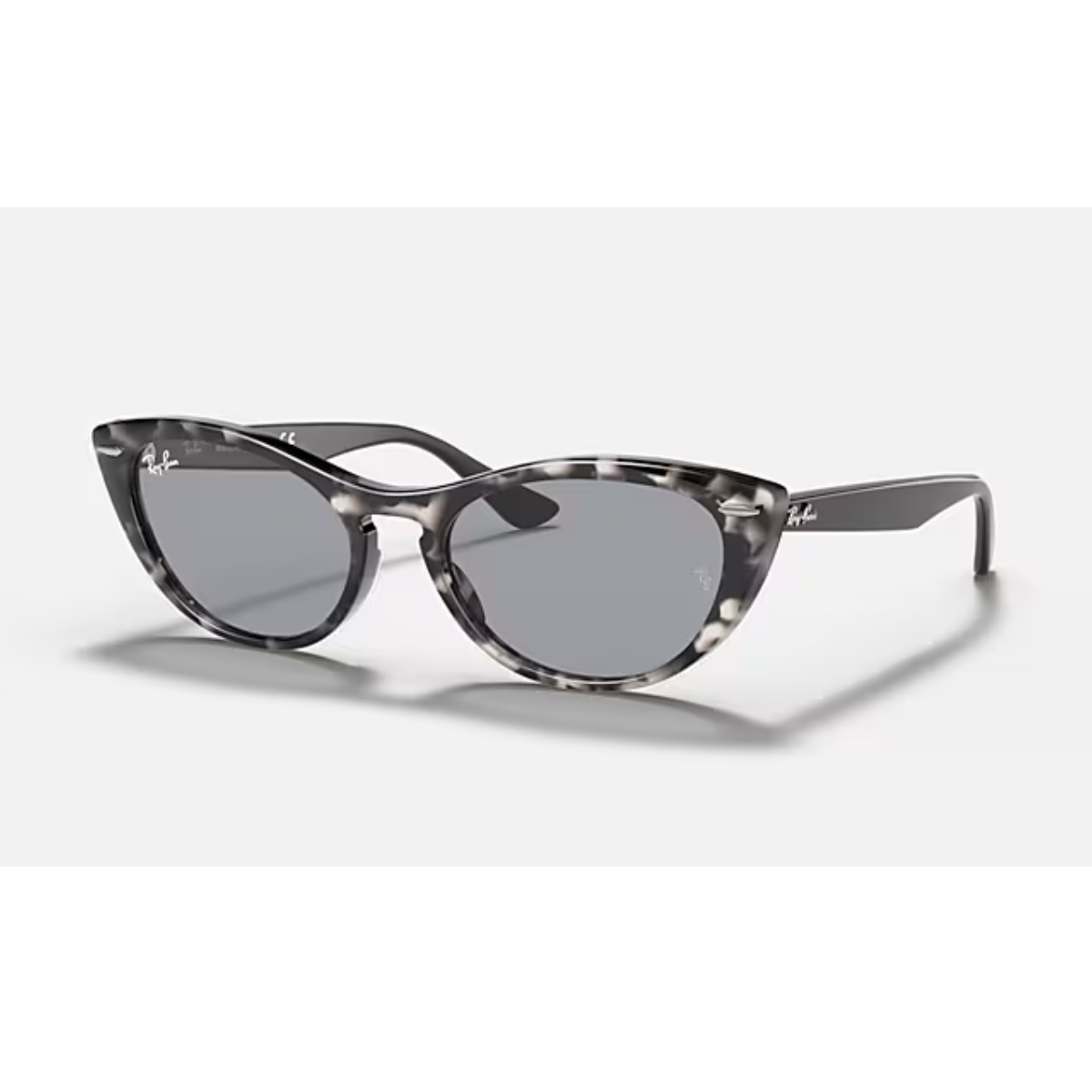 Diseño cat eye elegante con acabado marmolado gris