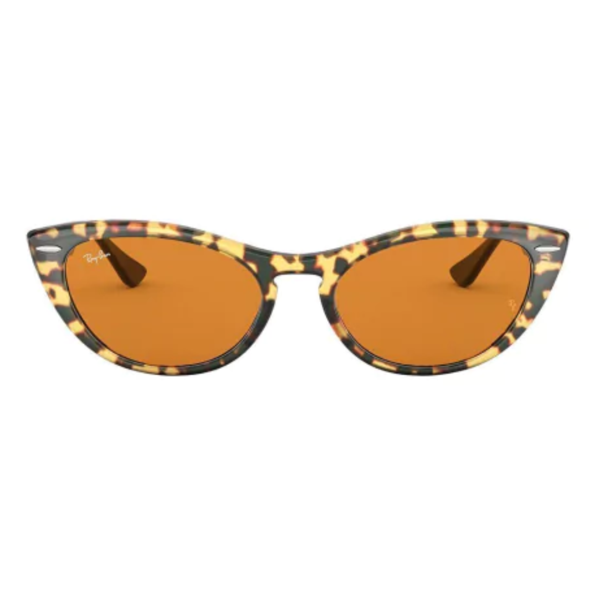cat eye elegante con marco carey y lentes ámbar