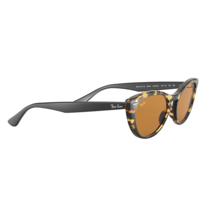 cat eye elegante con marco carey y lentes ámbar
