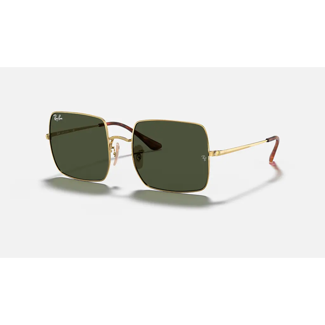 Square Classic (lentes verdes, marco dorado)
