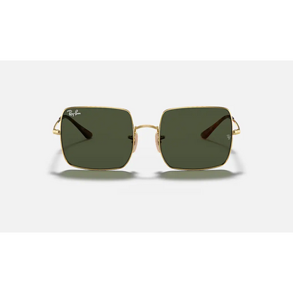 Square Classic (lentes verdes, marco dorado)