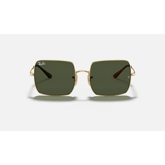 Square Classic (lentes verdes, marco dorado)