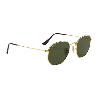 Diseño aviator hexagonal con marco metálico dorado