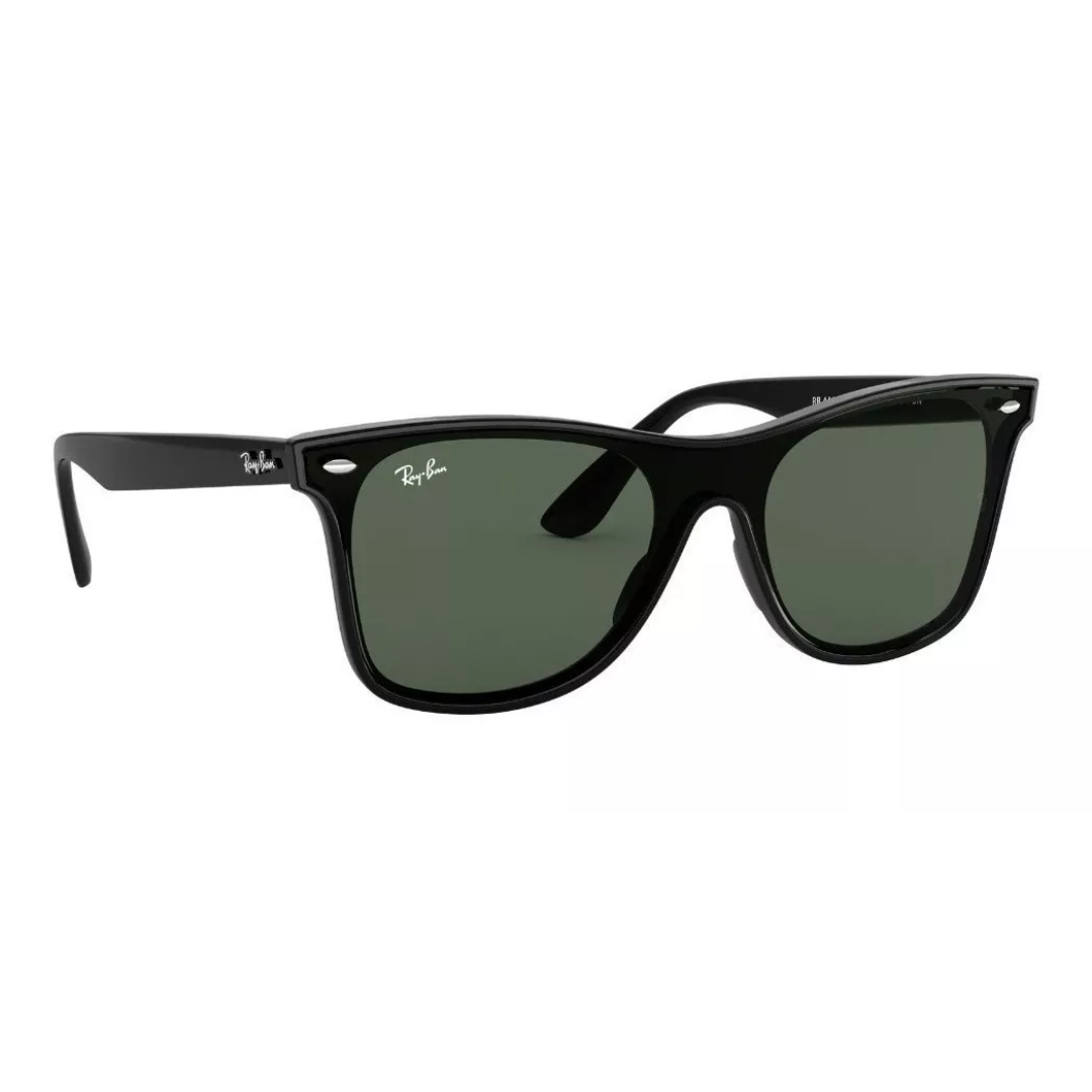 Wayfarer negro con lente verde
