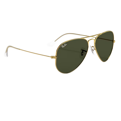 aviador clasico dorado con lente verde