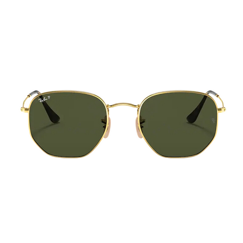 Diseño aviator hexagonal con marco metálico dorado