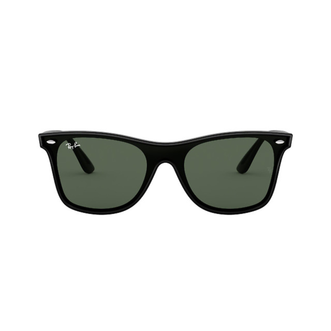 Wayfarer negro con lente verde