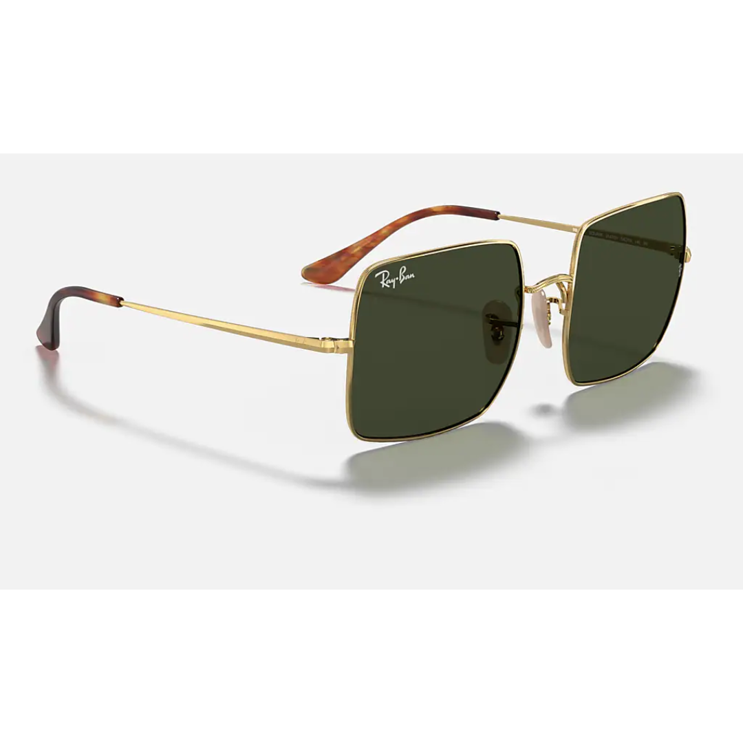 Square Classic (lentes verdes, marco dorado)