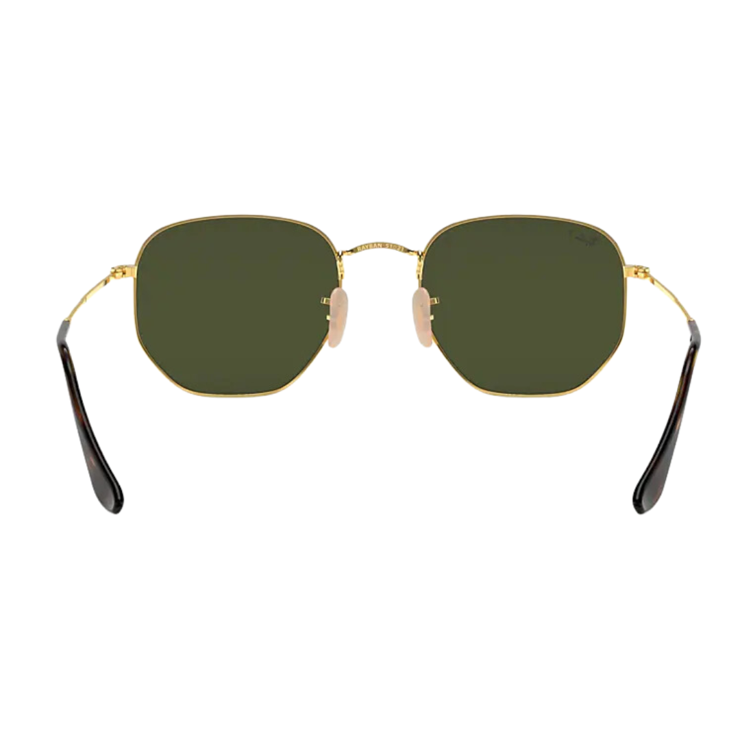 Diseño aviator hexagonal con marco metálico dorado