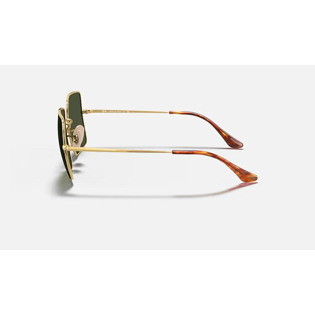 Square Classic (lentes verdes, marco dorado)