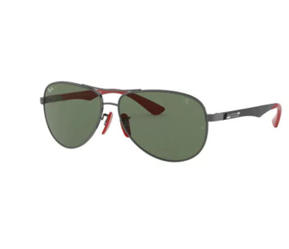 ferrari aviator fibra carbono gunmetal gre en patilla punta roja