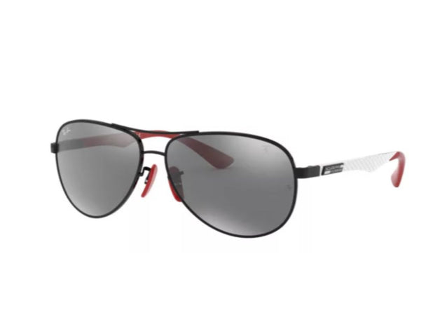 aviador ferrari negro plateado espejado